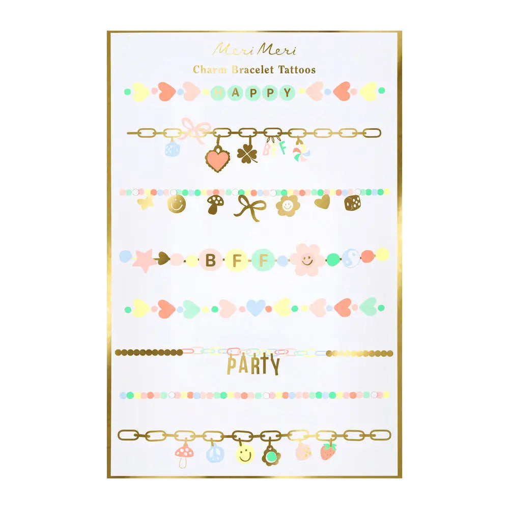 Charm bracelet temporary tattoos Meri Meri