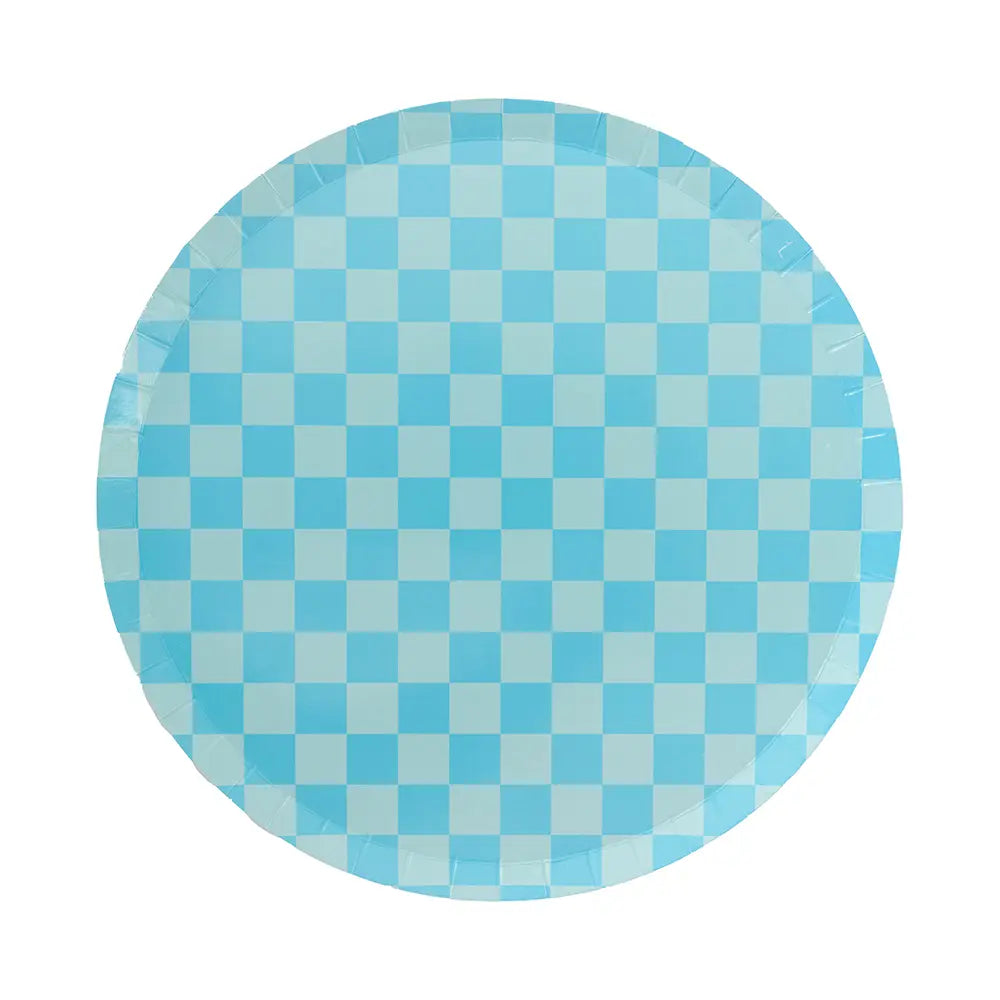 Check It! Dinner Plates - 8 Pk. - Blue Jollity & Co. + Daydream Society