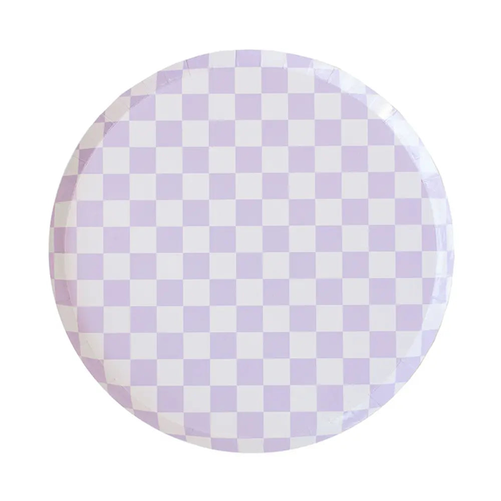 Check It! Dinner Plates - 8 Pk. -  Purple Posse Jollity & Co. + Daydream Society
