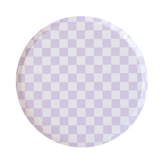 Check It! Dinner Plates - 8 Pk. -  Purple Posse Jollity & Co. + Daydream Society