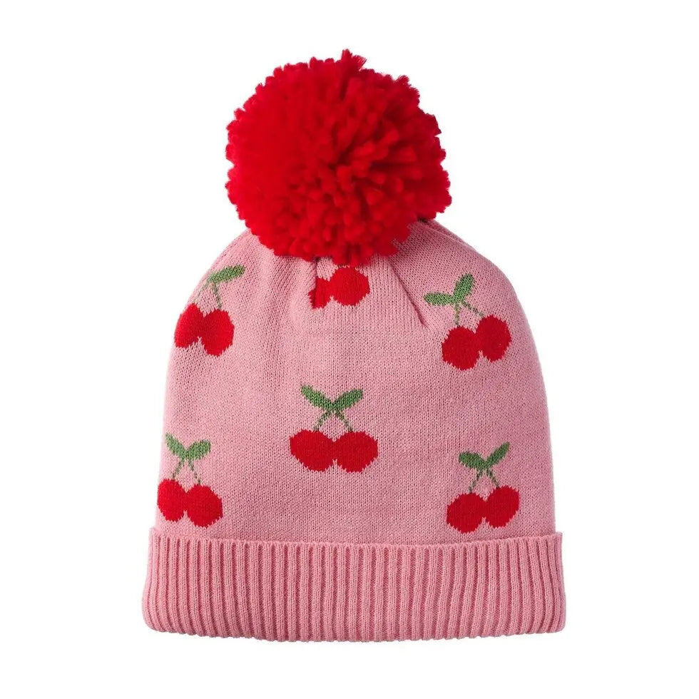 Cheerful Cherry Knitted Hat 7-10 Years Rockahula