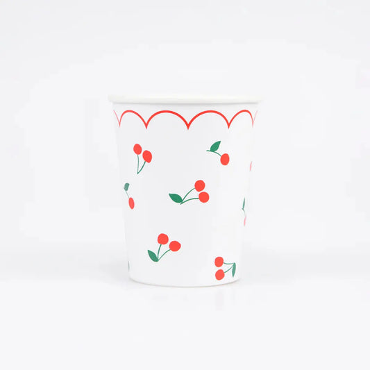 Cherry Pattern Cups (x 8) Meri Meri