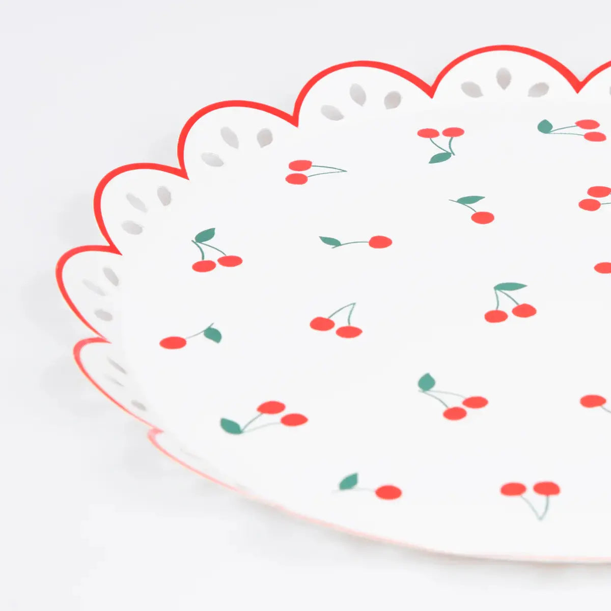 Cherry Pattern Side Plates (x 8) Meri Meri