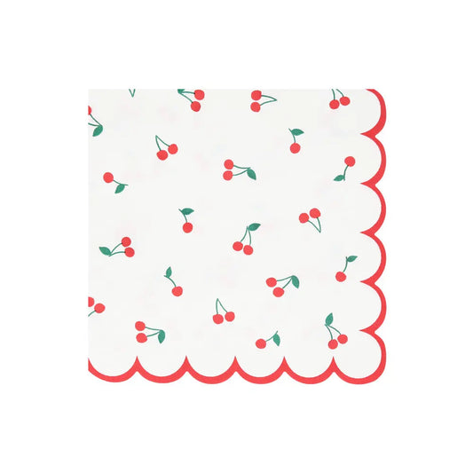Cherry pattern napkins L Meri Meri