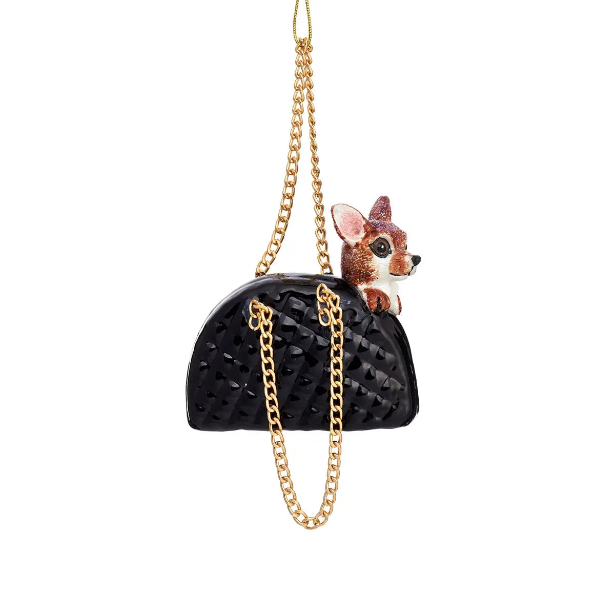 Chihuahua in a Handbag Shaped Bauble SASS AND BELLE
