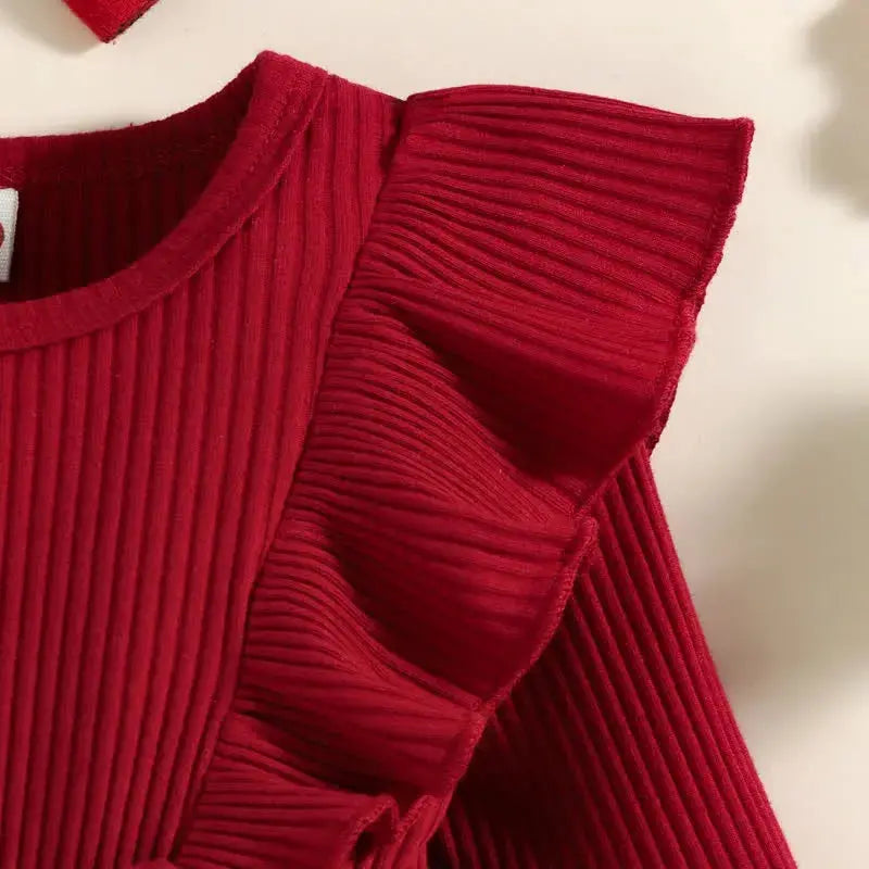 Christmas Plaid Red Romper with Headband The Party Ville