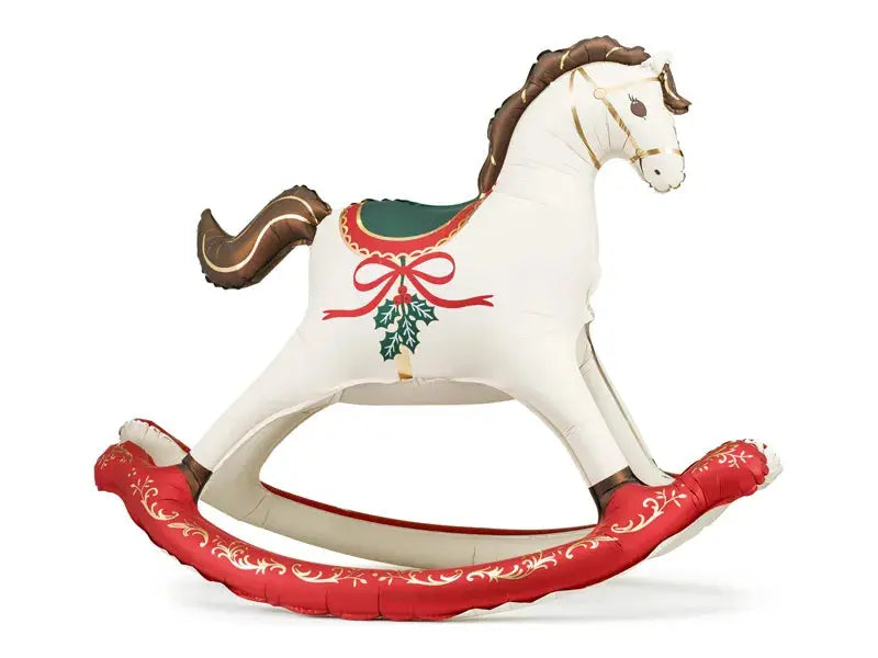 Christmas foil balloon Rocking horse, 118x104 cm Partydeco