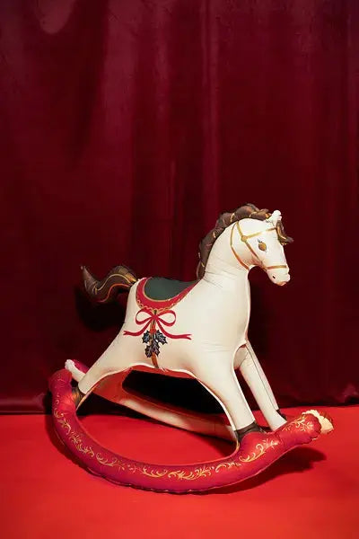 Christmas foil balloon Rocking horse, 118x104 cm Partydeco