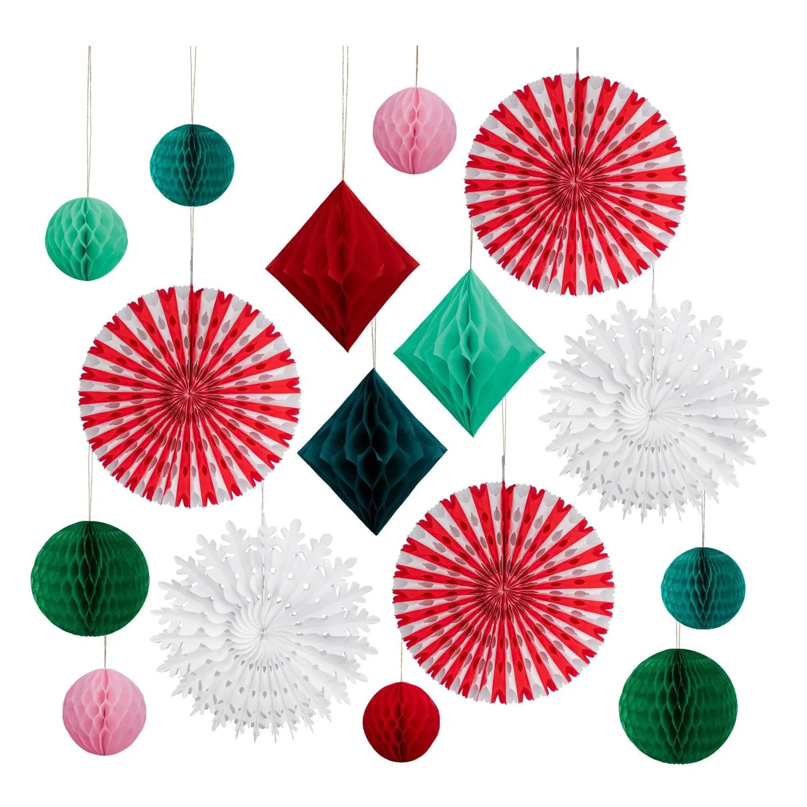 Christmas honeycomb decoration kit Meri Meri