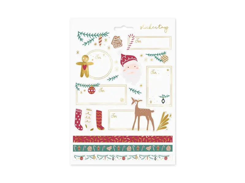 Christmas stickers Santa Claus, mix Partydeco