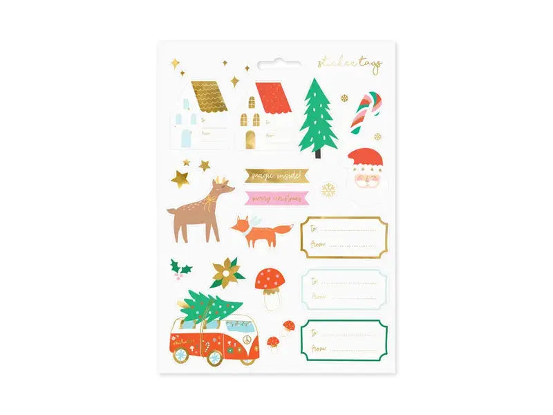 Christmas stickers Winter Forest, mix Partydeco
