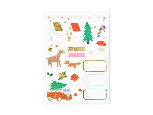 Christmas stickers Winter Forest, mix Partydeco