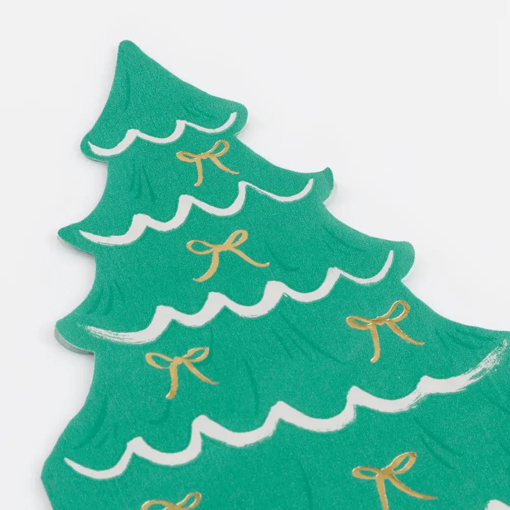 Christmas tree with bow napkins Meri Meri