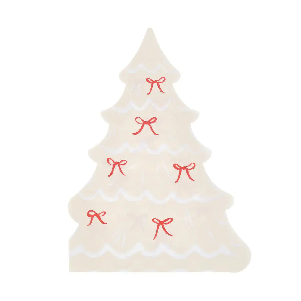 Christmas tree with bow napkins Meri Meri