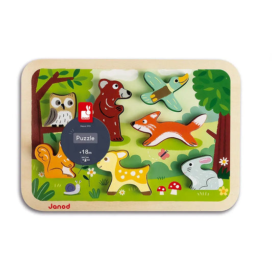 Chunky Puzzle Forest 7 pieces (wood) Janod