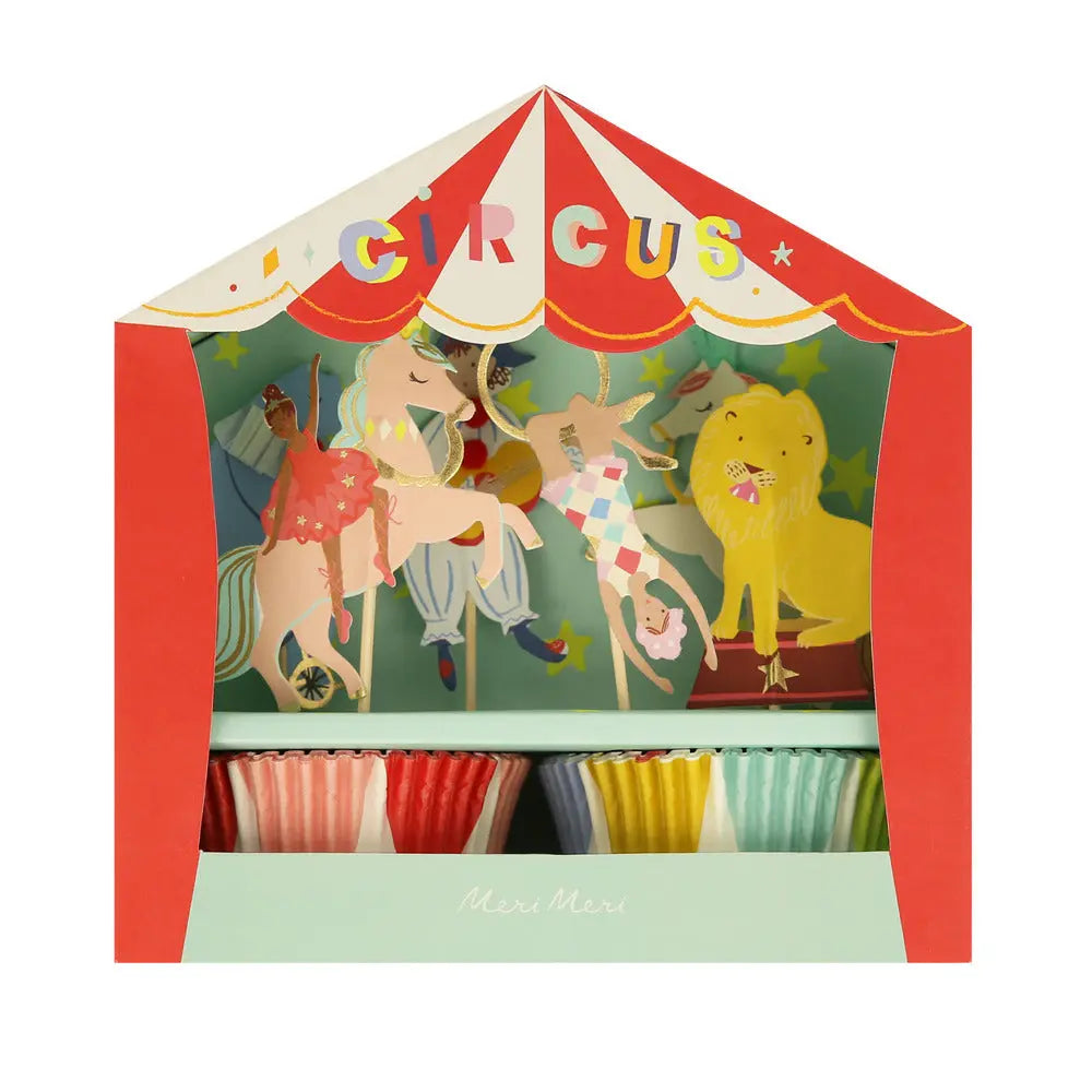 Circus Cupcake Kit (x 24 toppers) Meri Meri