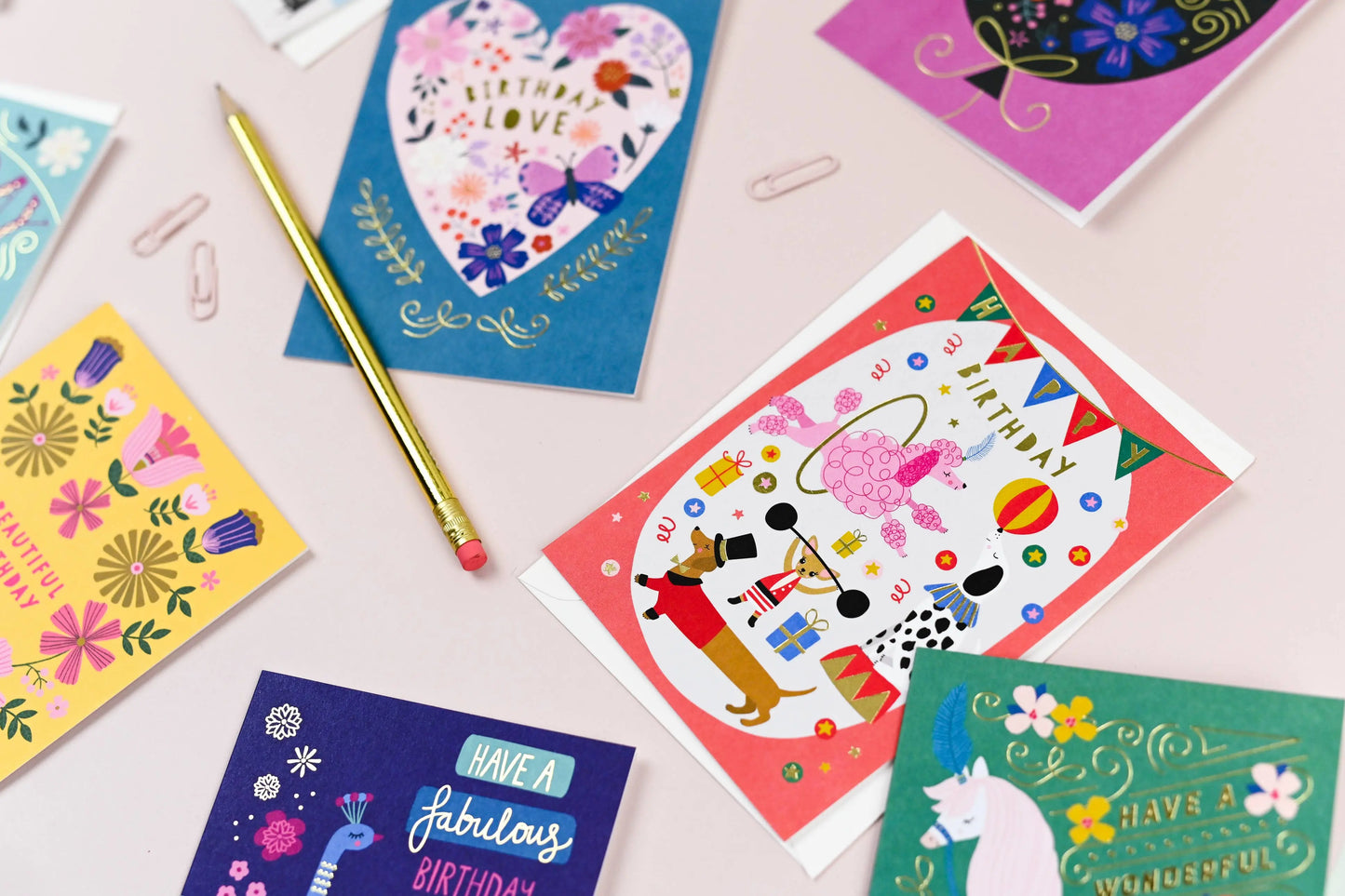 Circus Dogs Birthday Card | Kids Birthday Card | Animal Card Mifkins