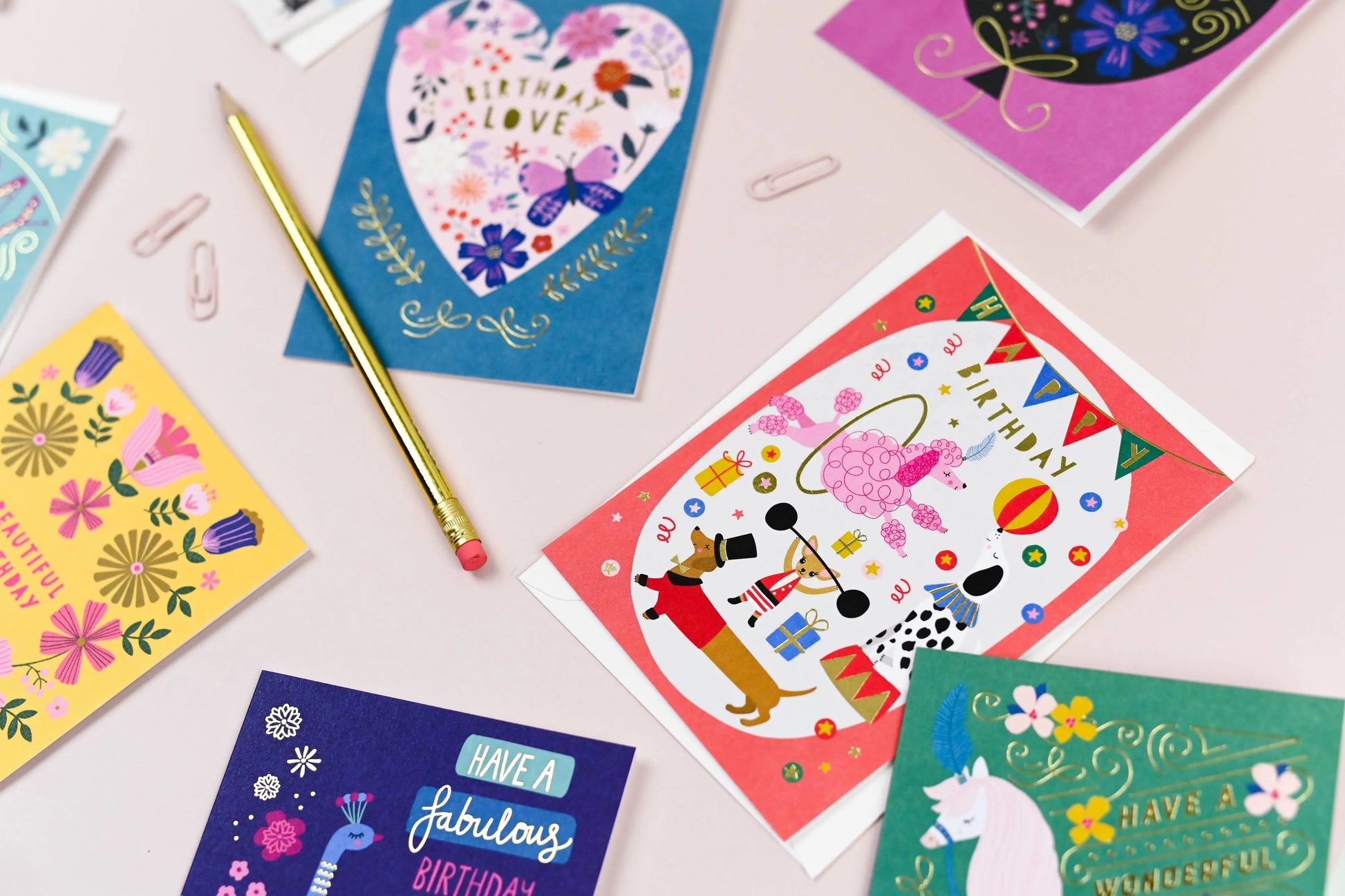 Circus Dogs Birthday Card | Kids Birthday Card | Animal Card Mifkins