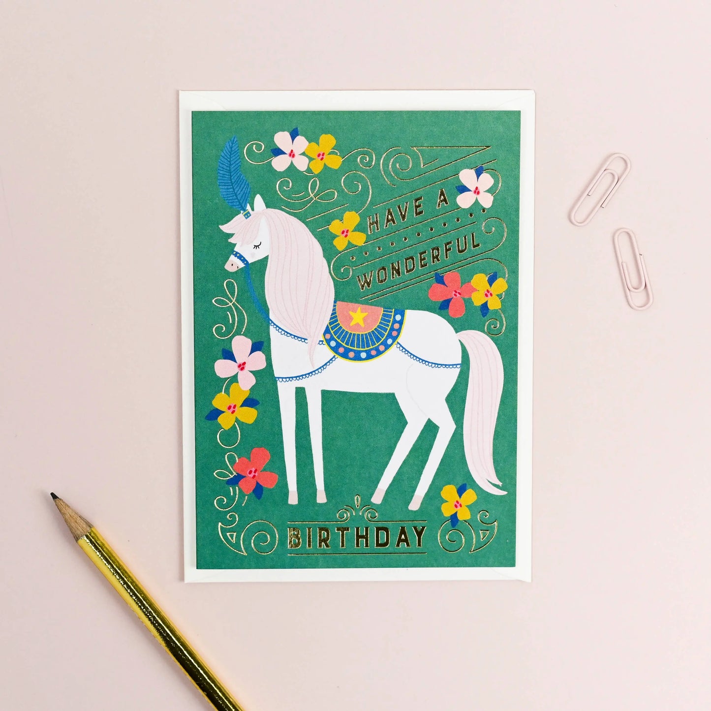 Circus Horse Kid's Birthday Card | Girl's Birthday Card Mifkins