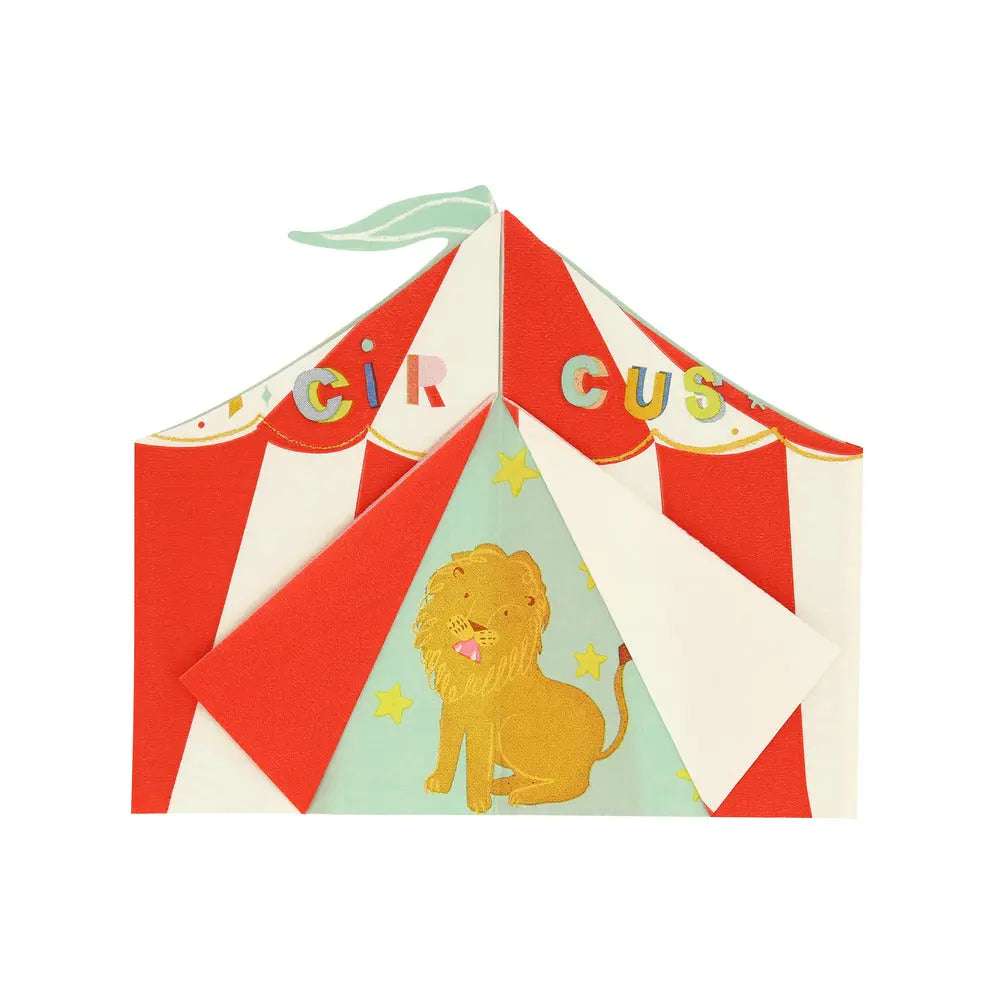 Circus Shaped Big Top Napkins (x 16) Meri Meri