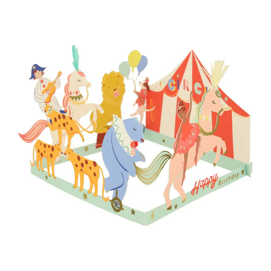 Circus concertina card Meri Meri