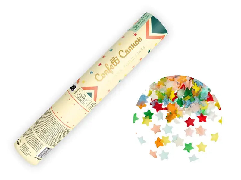 Circus confetti tube, mix, 20cm Partydeco