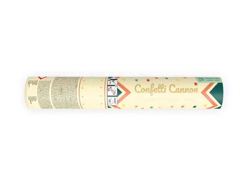 Circus confetti tube, mix, 20cm Partydeco