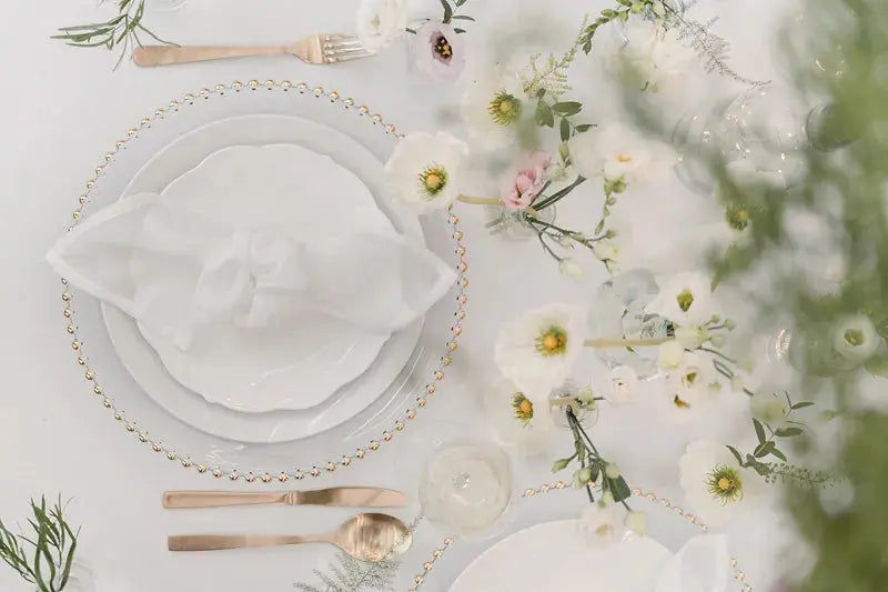 Cloth napkins, white, 40x40cm Partydeco