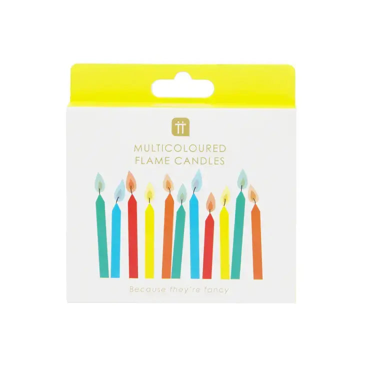 Coloured Flame Birthday Candles - 12 Pack Talking Tables