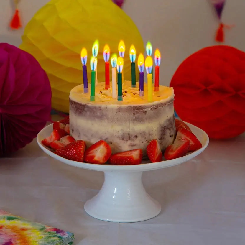 Coloured Flame Birthday Candles - 12 Pack Talking Tables