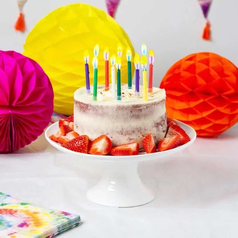 Coloured Flame Birthday Candles - 12 Pack Talking Tables