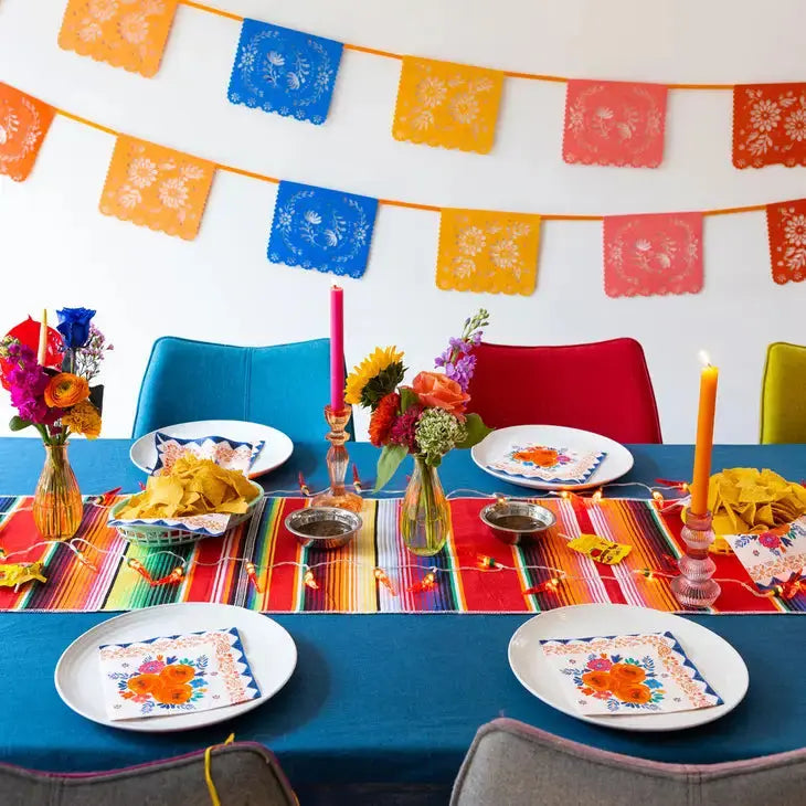Colourful Mexican Papel Picado Bunting - 4m Talking Tables