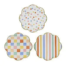 Colourful Pattern Side Plates (x 8) Meri Meri