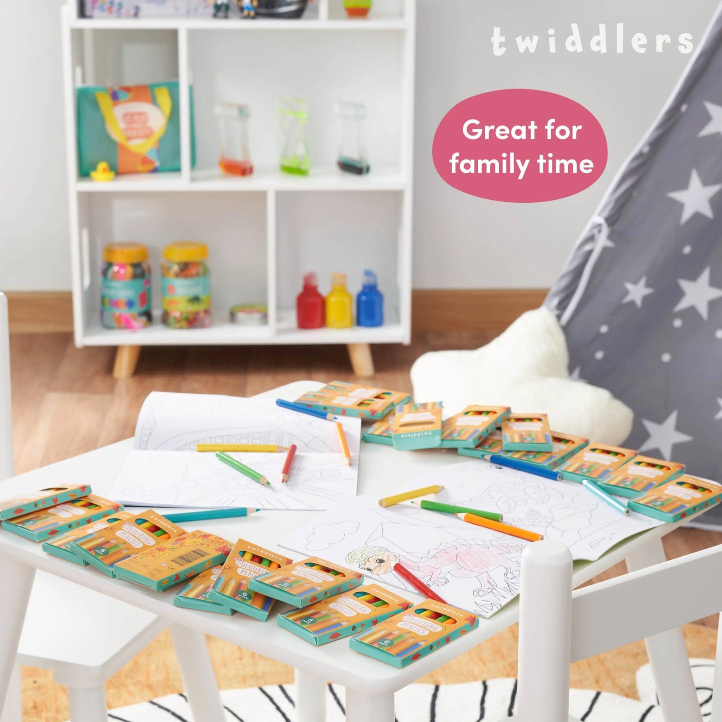 Colouring Pencils (Packs of  6) The Twiddlers