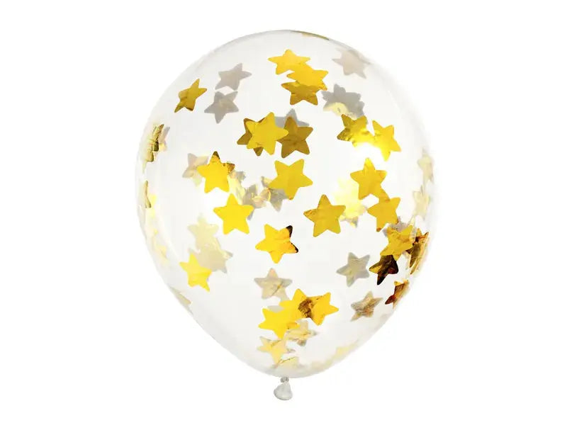 Confetti balloons - stars, 30cm, gold Folat