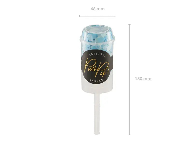 Confetti push pop, mix blue Partydeco