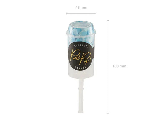 Confetti push pop, mix blue Partydeco