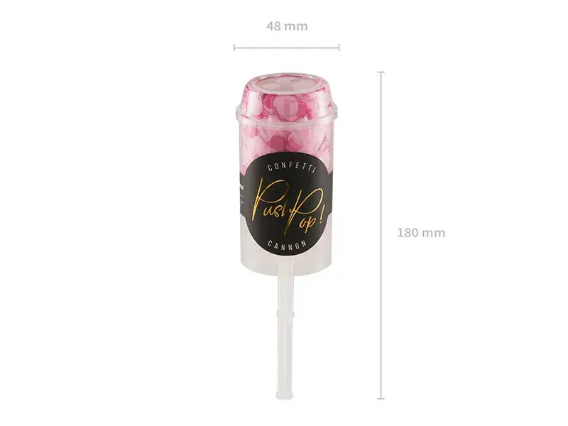 Confetti push pop, mix pink Partydeco