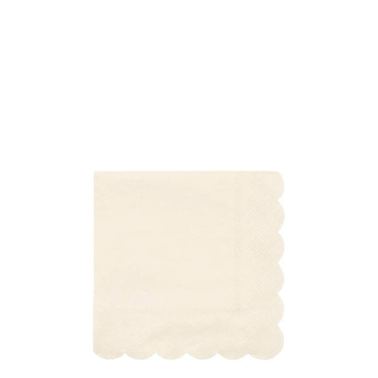 Cream paper napkins S Meri Meri