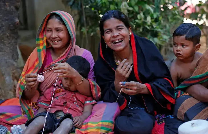 Crochet Toy Handmade Friendly Mushroom Rattle Brown Sugar Pebblechild