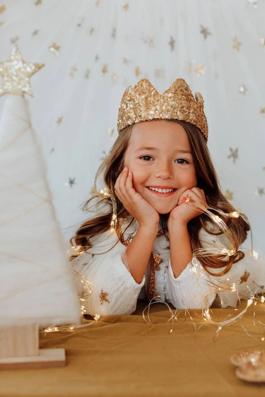 Crown Gold Glitter Luciole et Petit Pois