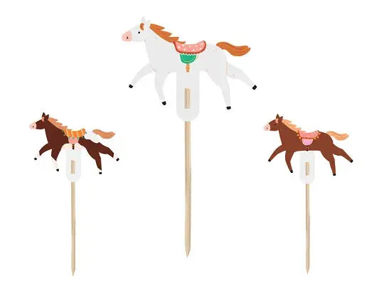 Cupcake toppers - Horses Partydeco