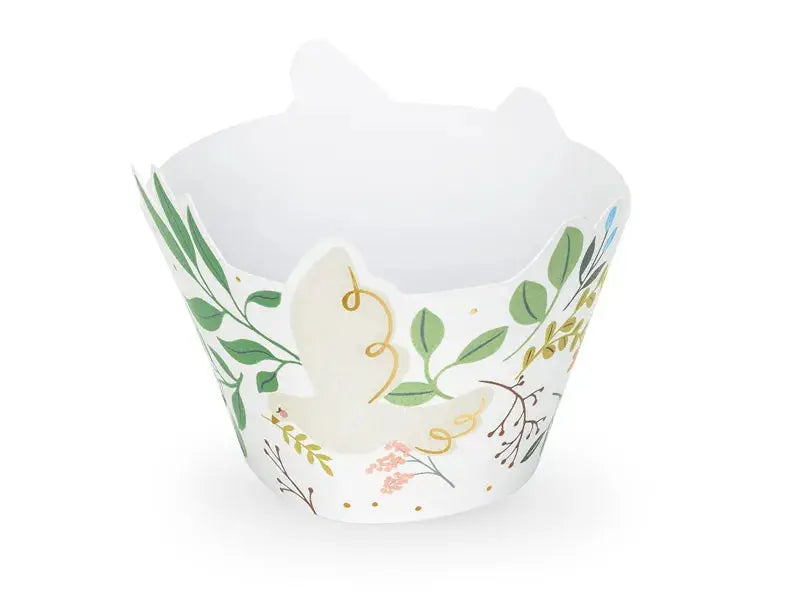 Cupcake wrappers Flowers, 5x7.5x6.5cm, mix Partydeco