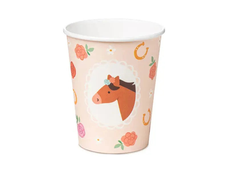 Cups Horse, 220 ml, mix Partydeco