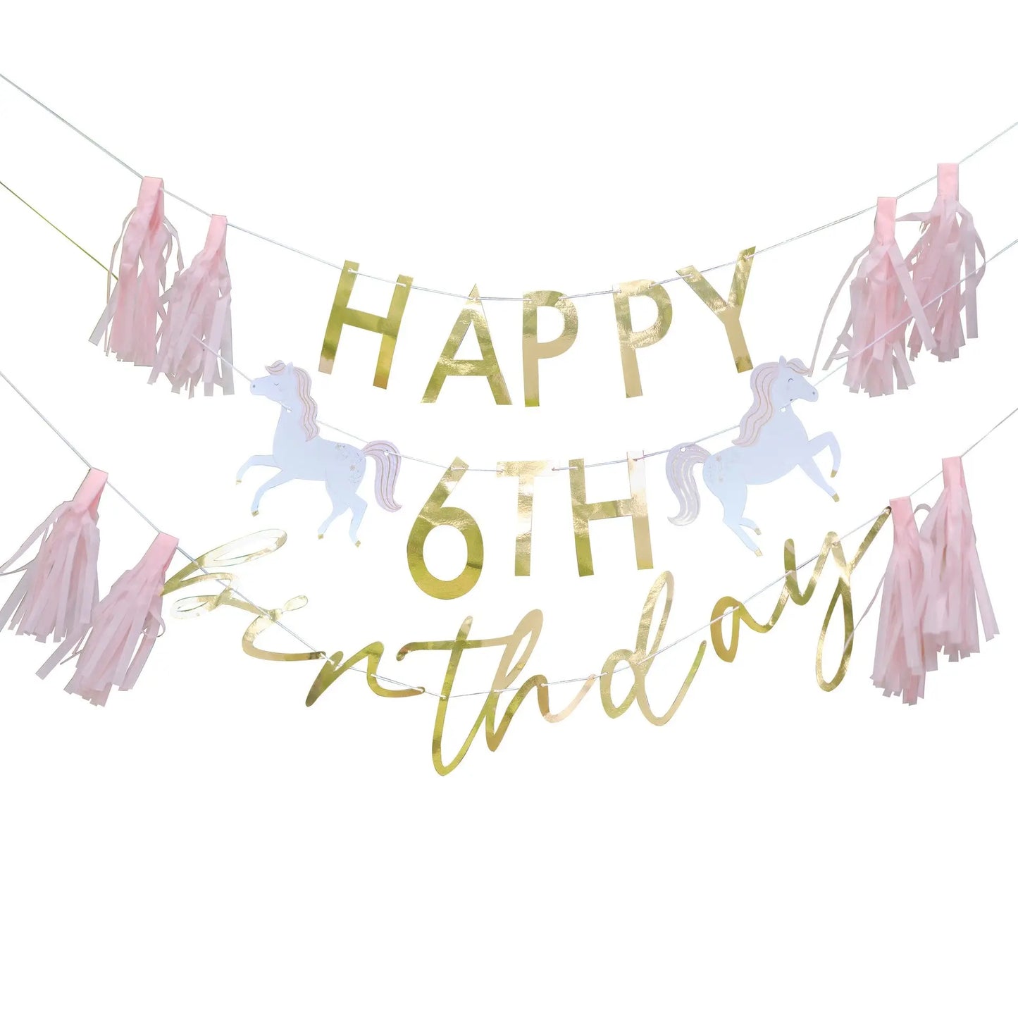 Customisable Princess Happy Birthday Party Bunting Ginger Ray