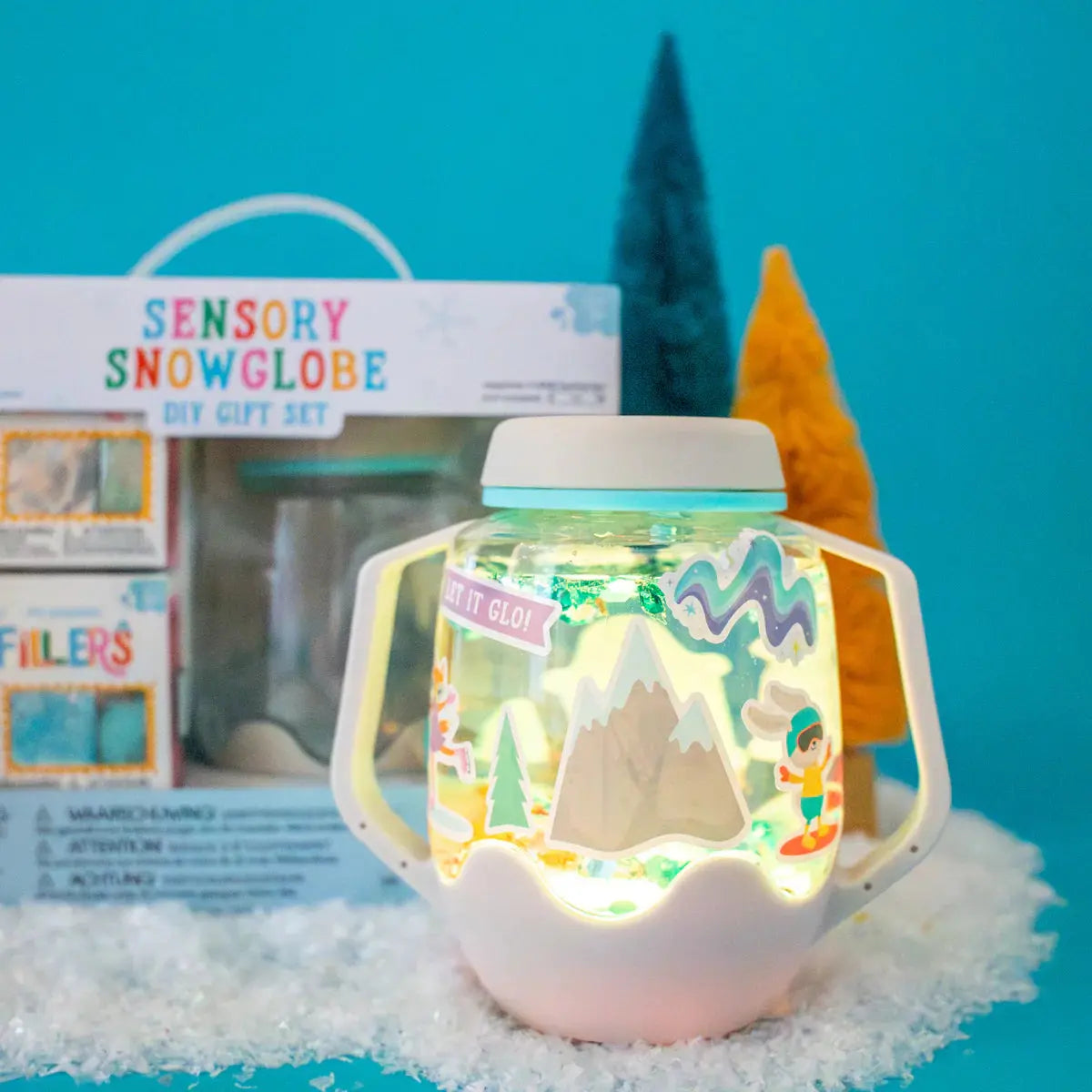 DIY Sensory Jar Gift Set - Snowglobe Glo Pals