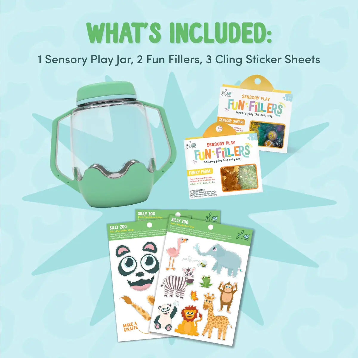 DIY Sensory Jar Gift Set - Zoo Glo Pals