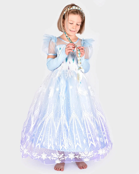 DRESS ICE PRINCESS w BRAID Den Goda Fen