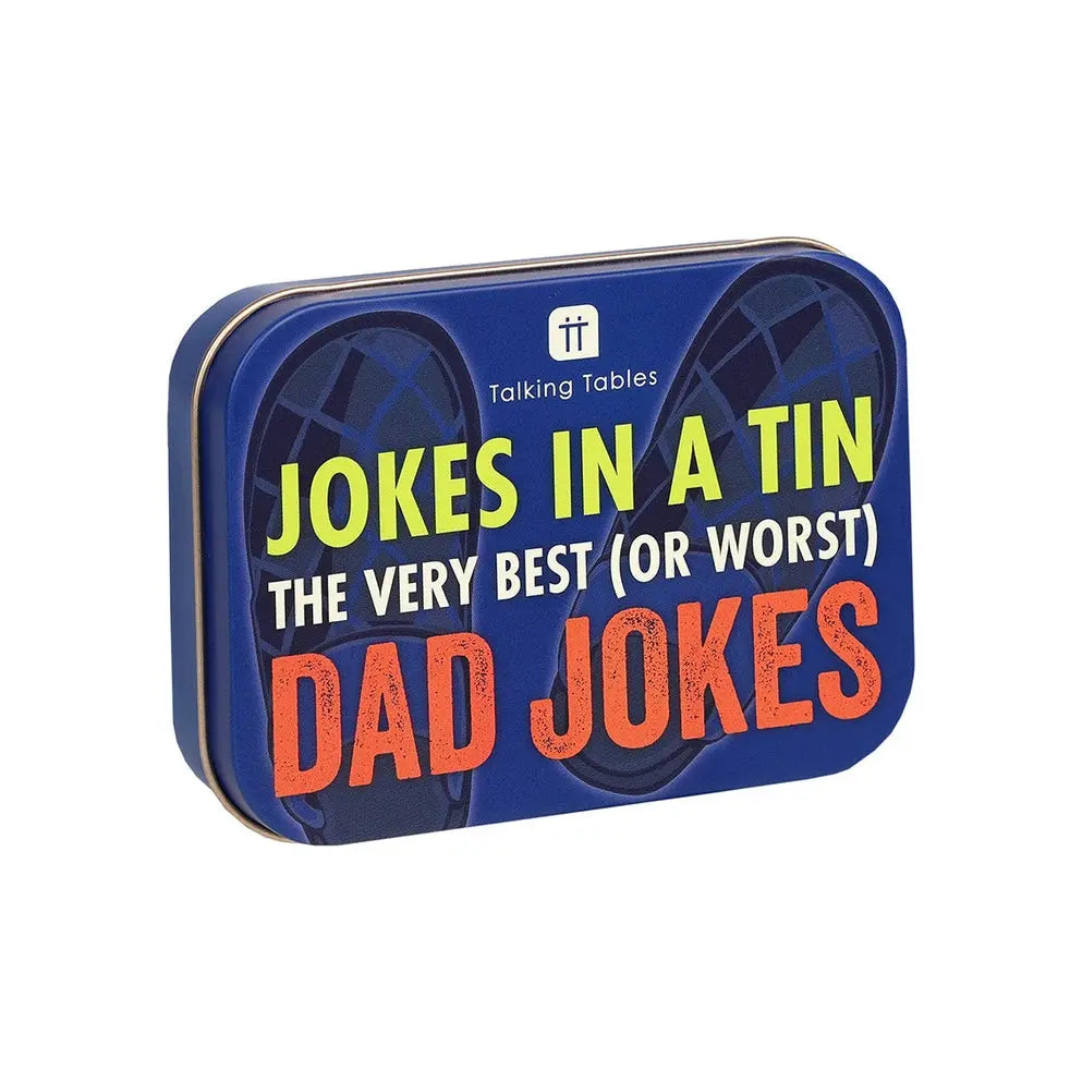 Dad Jokes in A Tin |100 Cards| 100 Jokes Talking Tables