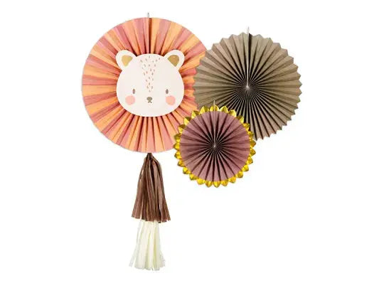 Decorative Rosettes Leo, mix, 26-43 cm Partydeco